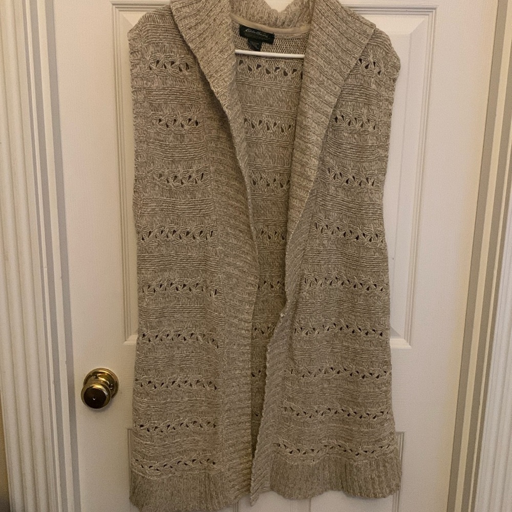 Eddie Bauer sleeveless long sweater size L